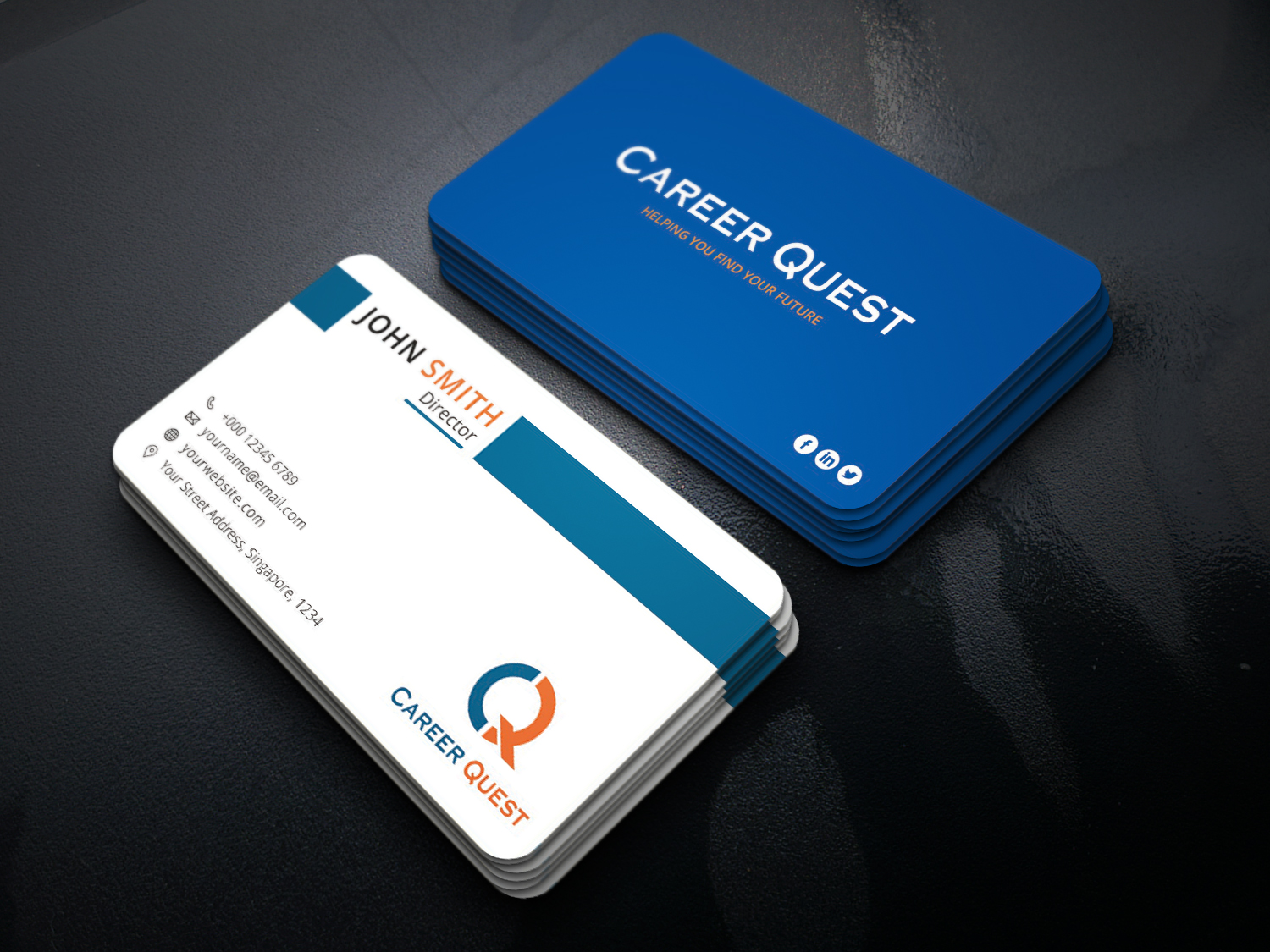Business Card Design by Graphic Flame for Career Quest | Design #12536751