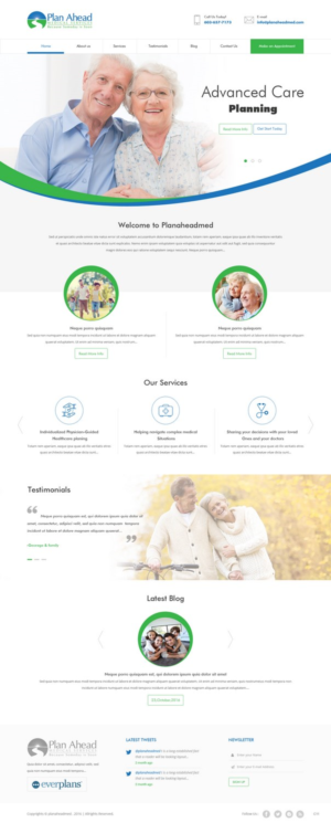 Design Wordpress par pb pour Plan Ahead Medical Services | Design : #12499658
