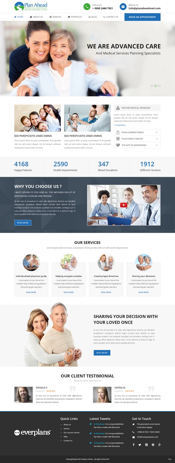 WordPress-Design von pb für Plan Ahead Medical Services | Design #12499659