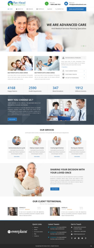 Design Wordpress par pb pour Plan Ahead Medical Services | Design : #12499659