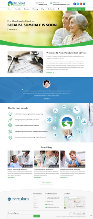 Design Wordpress par pb pour Plan Ahead Medical Services | Design : #12499660