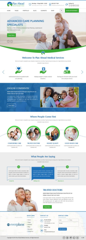 Design Wordpress par pb pour Plan Ahead Medical Services | Design : #12511608