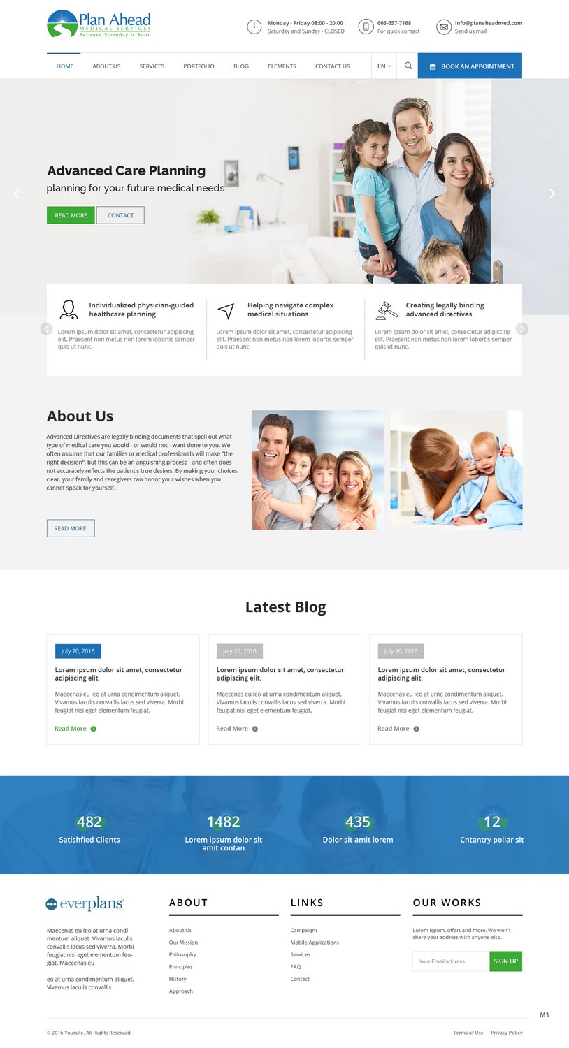 Wordpress Design by pb for Plan Ahead Medical Services | Design #12511610