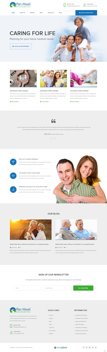 Wordpress Design by pb for Plan Ahead Medical Services | Design #12511611