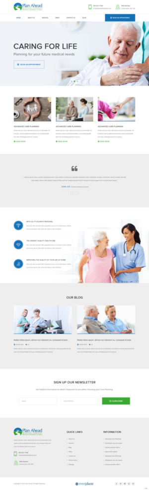 Design Wordpress par pb pour Plan Ahead Medical Services | Design : #12511612