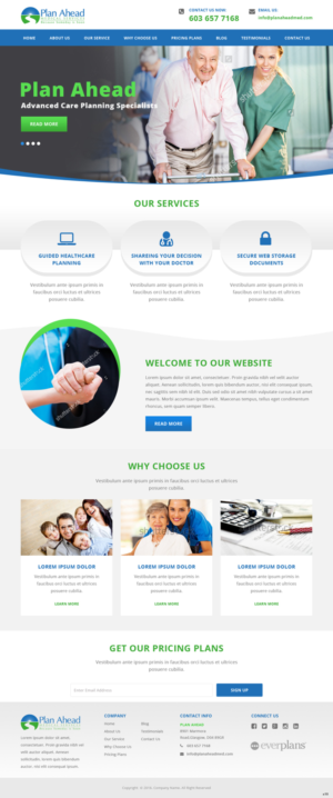Design Wordpress par pb pour Plan Ahead Medical Services | Design : #12511614