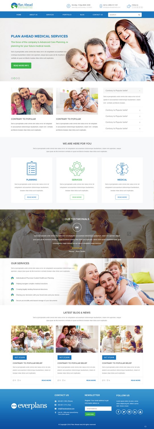 Wordpress Design by pb for Plan Ahead Medical Services | Design #12511615