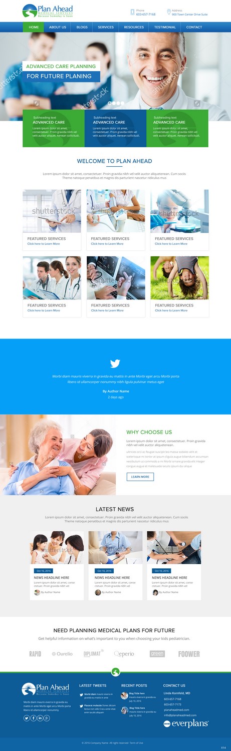 Design Wordpress par pb pour Plan Ahead Medical Services | Design #12511616