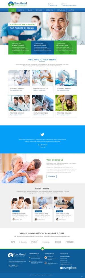 Design Wordpress par pb pour Plan Ahead Medical Services | Design : #12511616