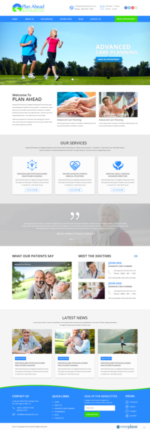 Design Wordpress par pb pour Plan Ahead Medical Services | Design : #12511617