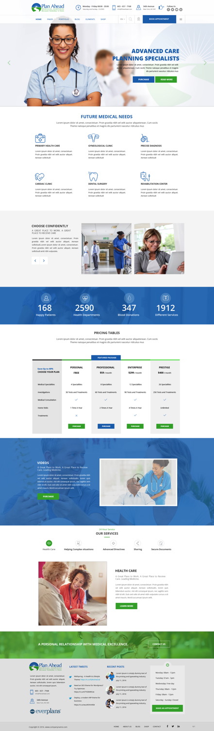 Wordpress Design by pb for Plan Ahead Medical Services | Design #12511624