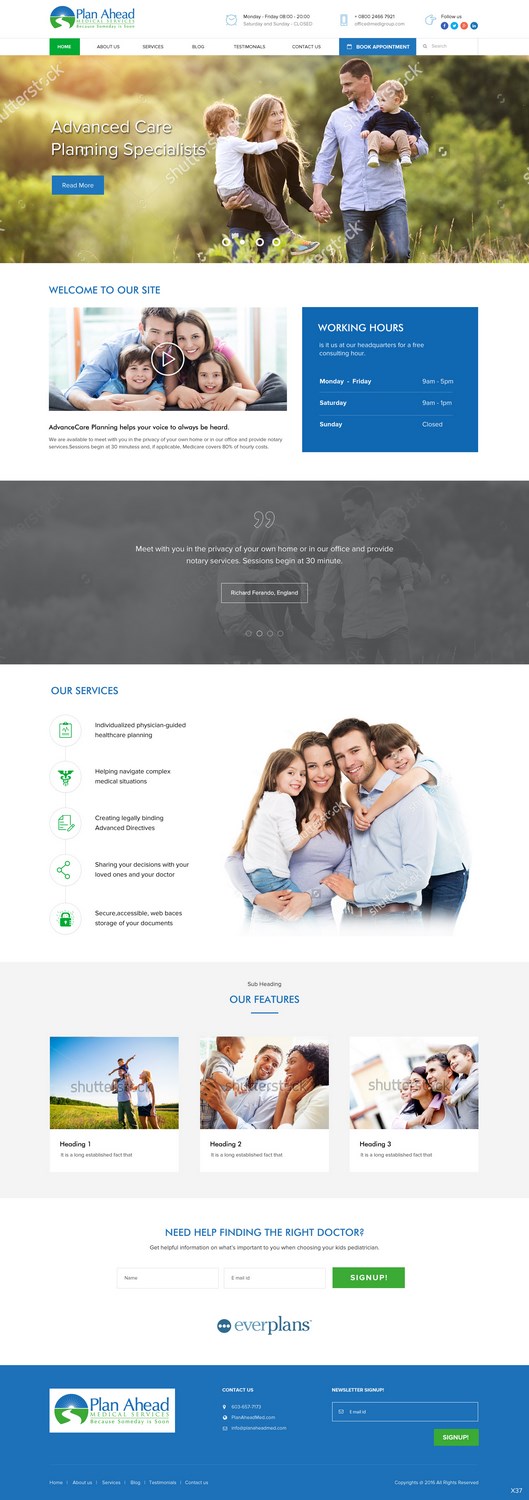 Diseño Wordpress por pb para Plan Ahead Medical Services | Diseño #12521206