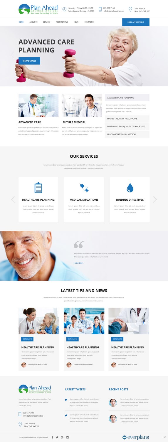 Wordpress Design by pb for Plan Ahead Medical Services | Design #12521208