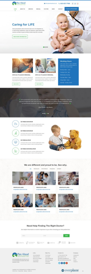 Design Wordpress par pb pour Plan Ahead Medical Services | Design : #12521209