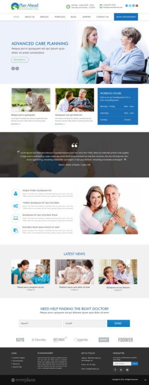 Design Wordpress par pb pour Plan Ahead Medical Services | Design : #12545614