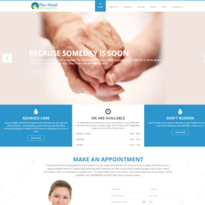 Wordpress Design by Faisal Raza Ishaq for Plan Ahead Medical Services | Design: #12591679