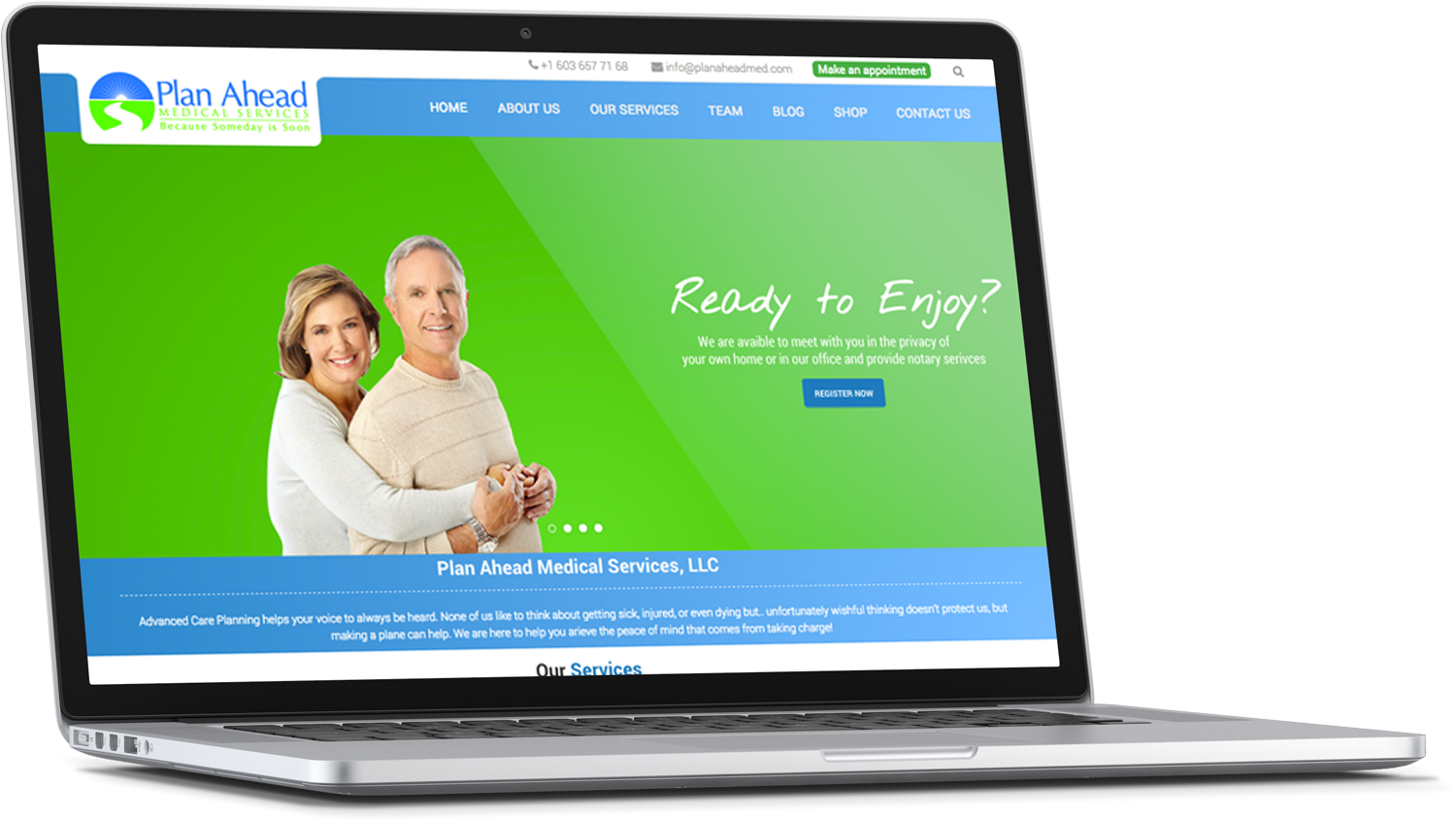 Diseño Wordpress por cCopilot para Plan Ahead Medical Services | Diseño #12570550