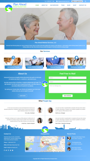 Design Wordpress par cCopilot pour Plan Ahead Medical Services | Design : #12570552