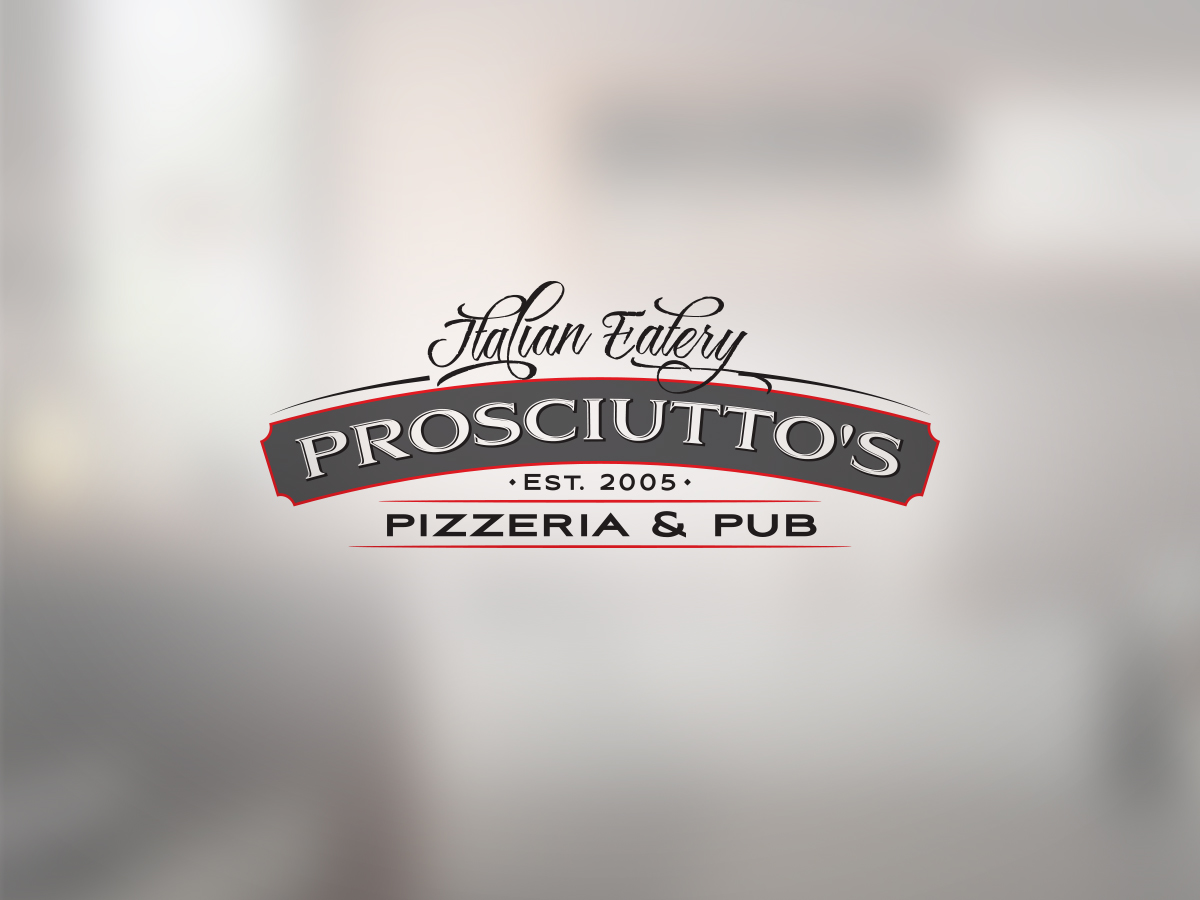 Diseño de Logo por MilM para Prosciutto's Pizzeria & Pub | Diseño #12593022