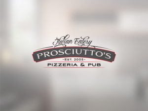 Diseño de Logo por MilM para Prosciutto's Pizzeria & Pub | Diseño: #12593022