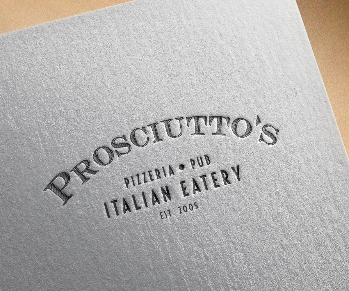 Diseño de Logo por Zane_Graph_Design para Prosciutto's Pizzeria & Pub | Diseño #12499805