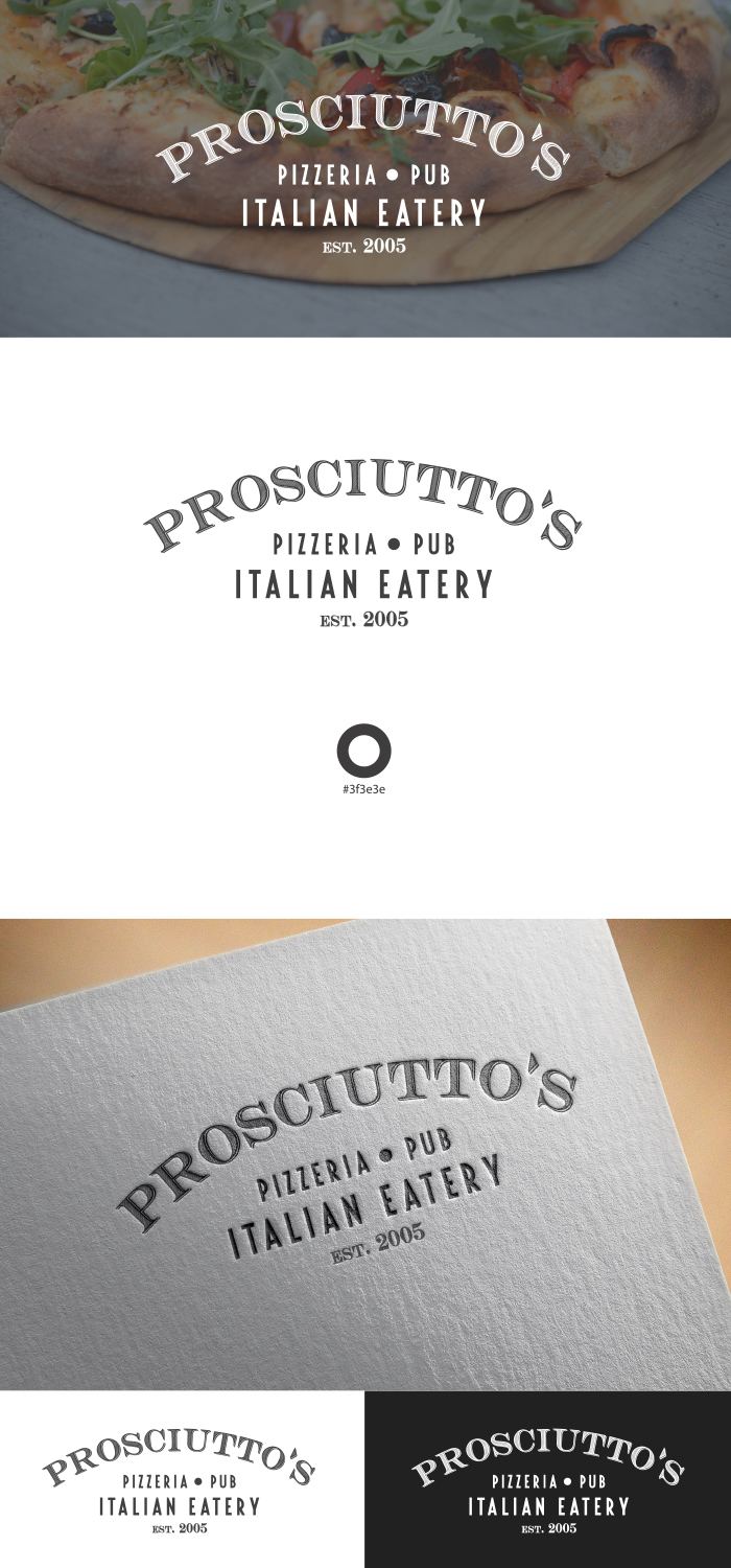 Logo Design by Zane_Graph_Design for Prosciutto's Pizzeria & Pub | Design #12558936