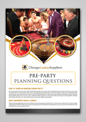 Flyer Design by debdesign for Chicago Casino Suppliers | Design: #12509360
