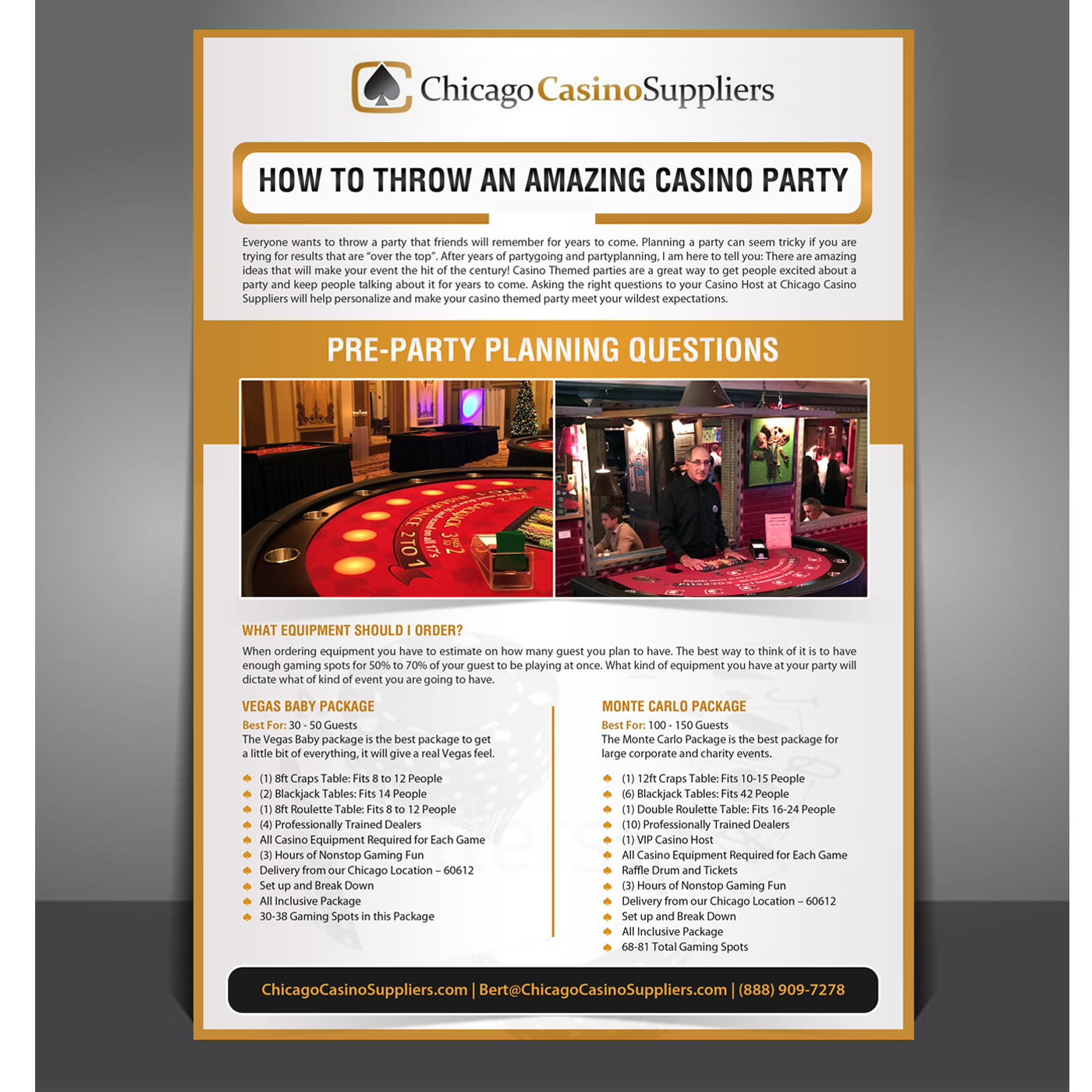 Flyer Design by creative.bugs for Chicago Casino Suppliers | Design #12508791