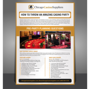 Flyer Design by creative.bugs for Chicago Casino Suppliers | Design: #12508791