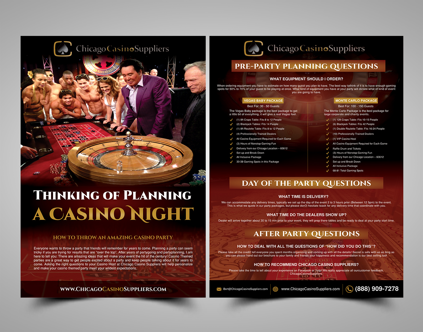 Flyer Design by ecorokerz for Chicago Casino Suppliers | Design #12519433