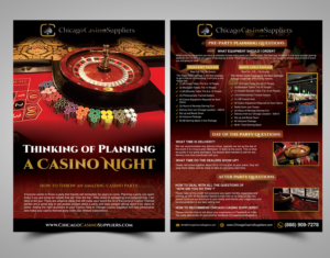 Flyer Design by ecorokerz for Chicago Casino Suppliers | Design: #12541197