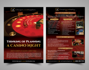 Flyer Design by ecorokerz for Chicago Casino Suppliers | Design: #12562148