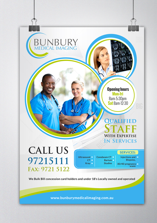 Marketing Poster Design For Bunbury Medical Imaging By Debdesign