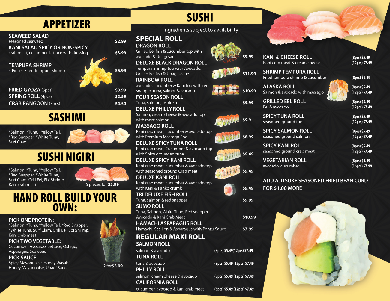 Menu Design by Impressive Sol for this project | Design #12567691