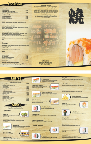 Menu Design by marinari79 for this project | Design: #12532168