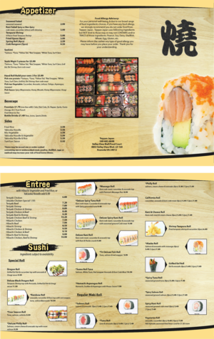 Menu Design by marinari79 for this project | Design #12534703