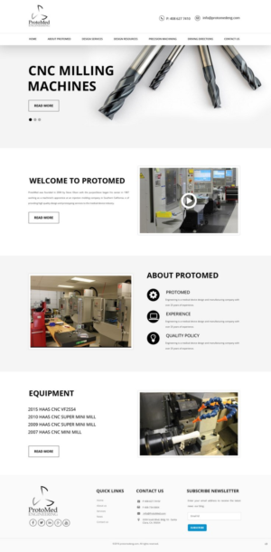 Web Design par pb pour ProtoMed Engineering | Design : #12556597