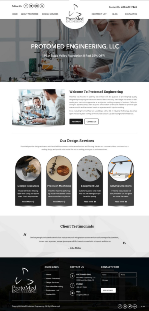 Web Design par pb pour ProtoMed Engineering | Design : #12556601
