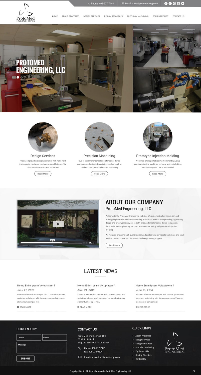 Web Design by pb for ProtoMed Engineering | Design #12556608