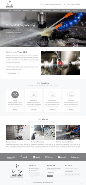 Web Design par pb pour ProtoMed Engineering | Design : #12556609