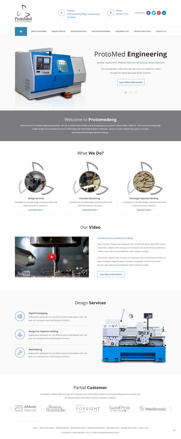 Diseño Web por pb para ProtoMed Engineering | Diseño #12556611