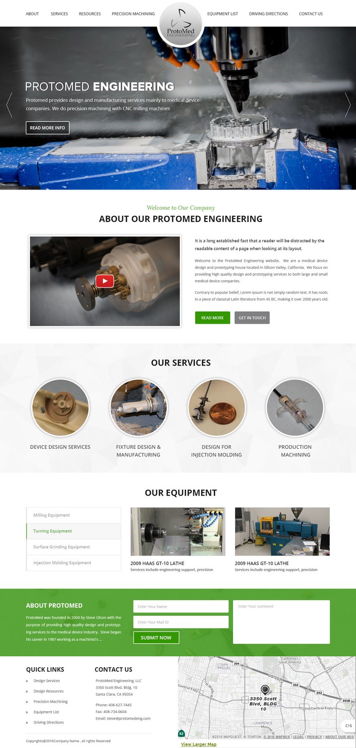 Diseño Web por pb para ProtoMed Engineering | Diseño #12556618