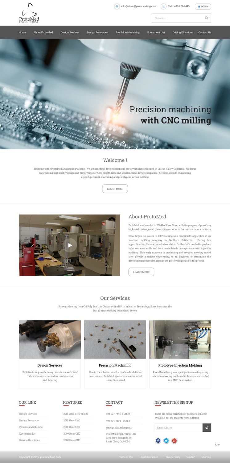 Web Design by pb for ProtoMed Engineering | Design #12556619
