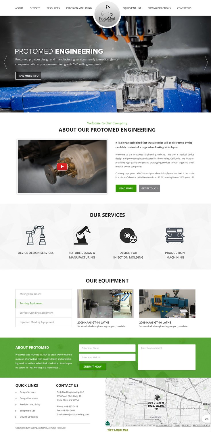 Web Design by pb for ProtoMed Engineering | Design #12556620