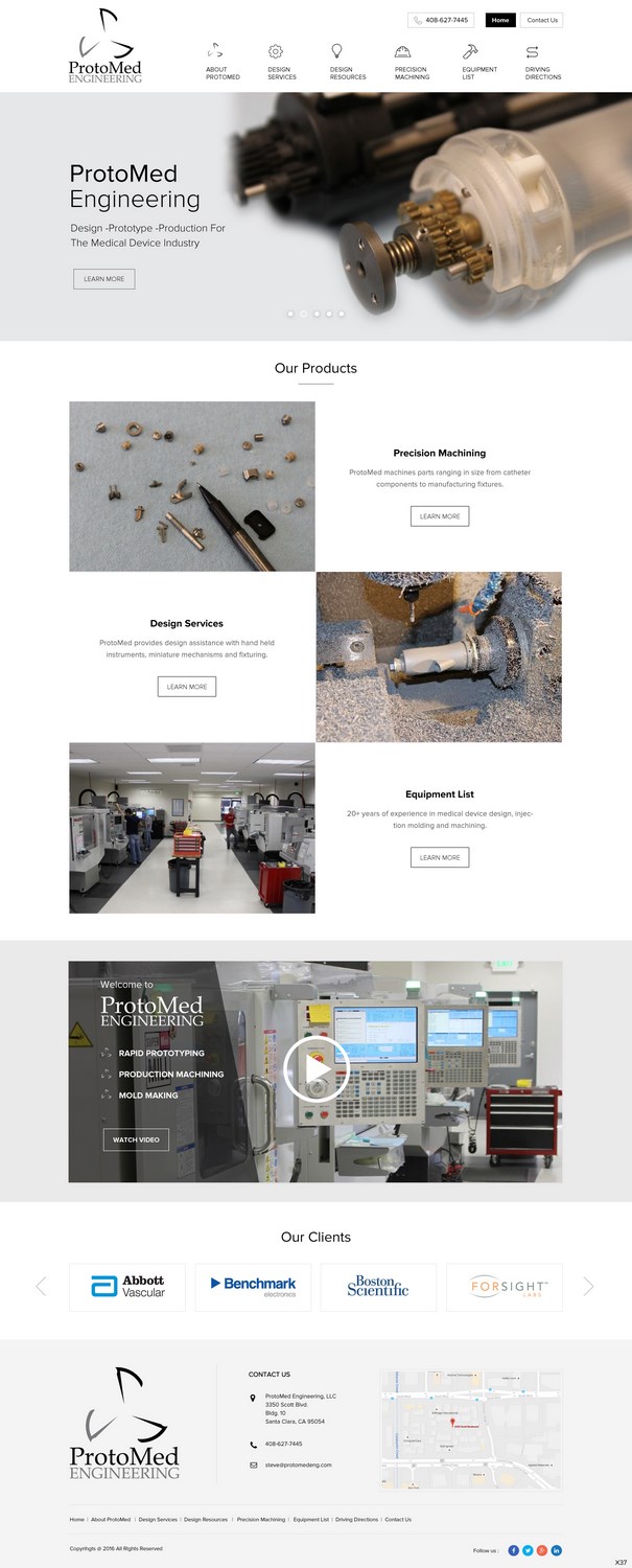 Diseño Web por pb para ProtoMed Engineering | Diseño #12556622
