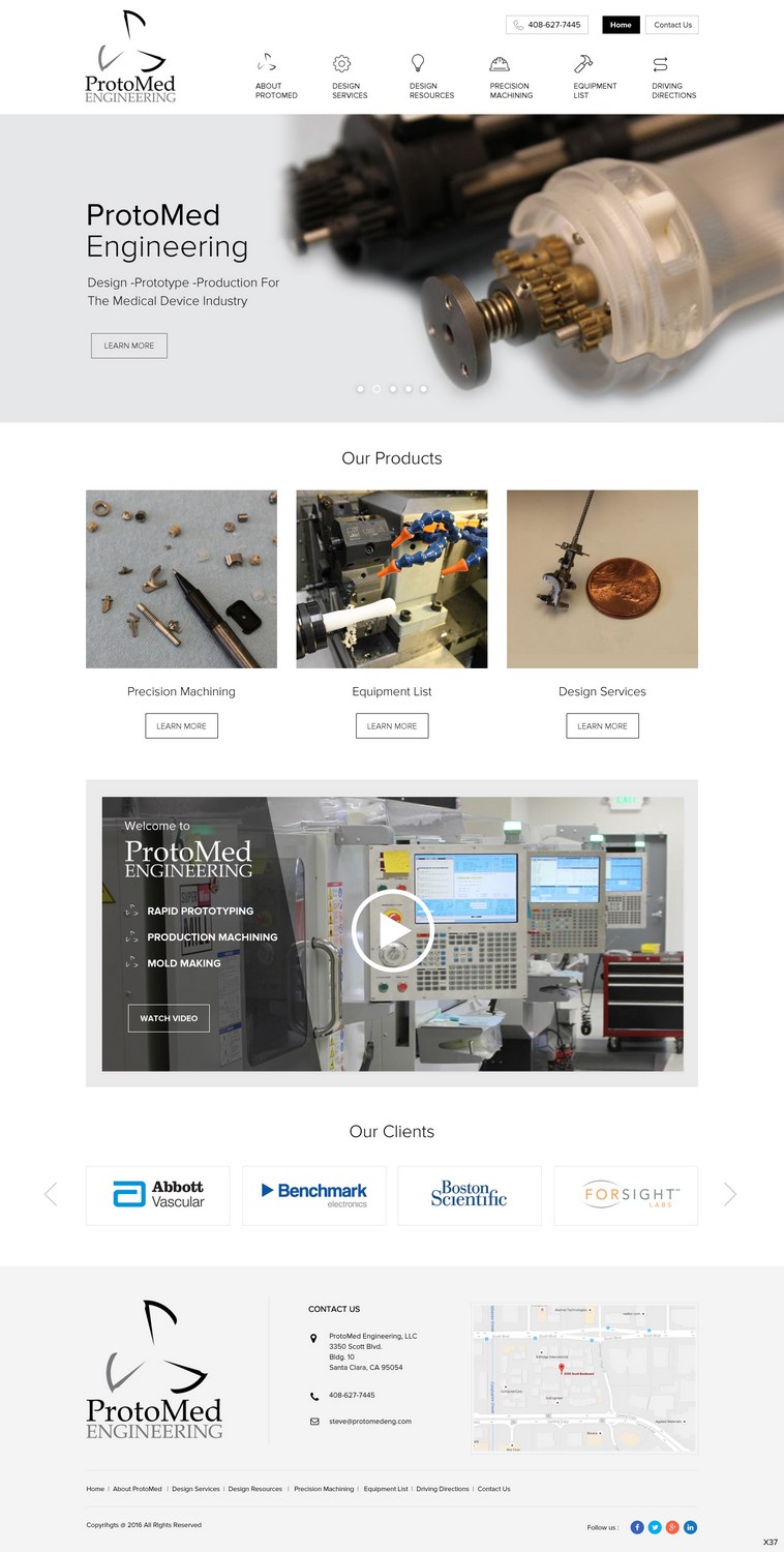 Diseño Web por pb para ProtoMed Engineering | Diseño #12556623