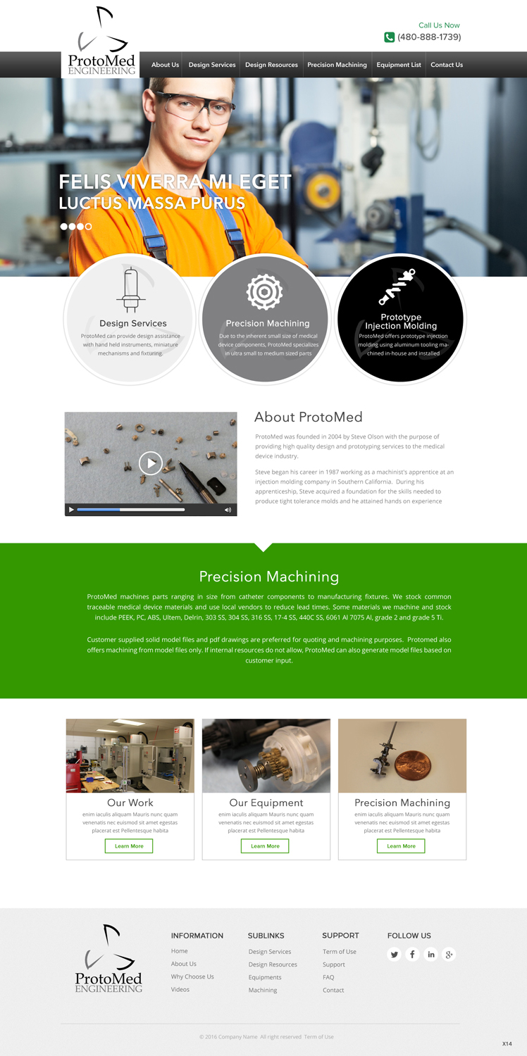 Diseño Web por pb para ProtoMed Engineering | Diseño #12556628