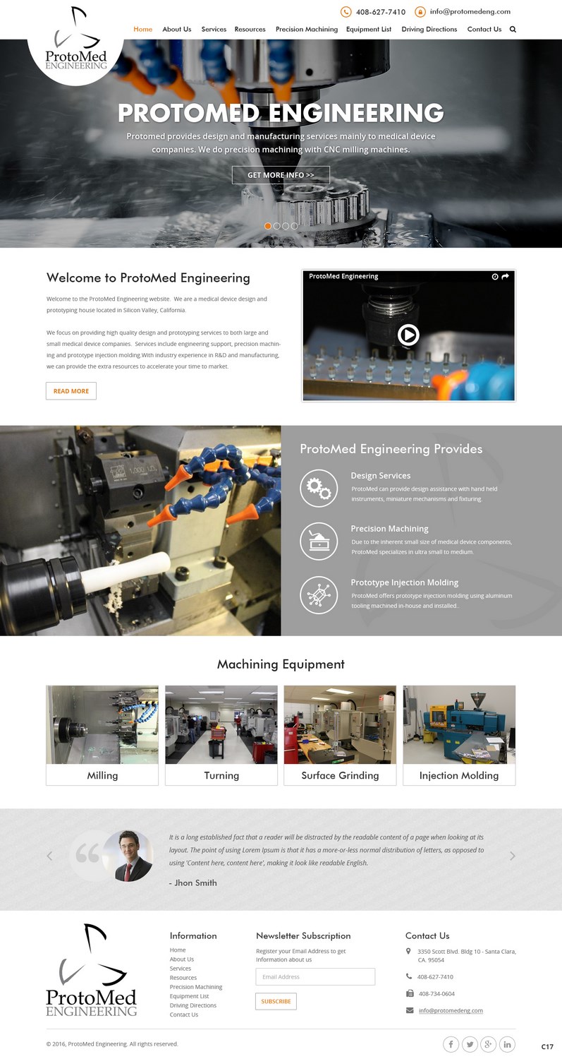 Diseño Web por pb para ProtoMed Engineering | Diseño #12556629