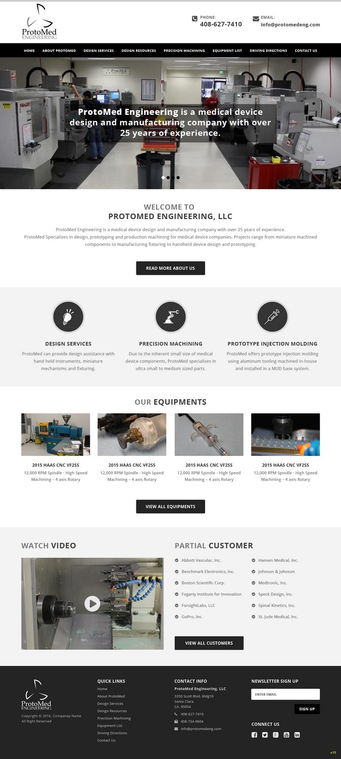 Diseño Web por pb para ProtoMed Engineering | Diseño #12569630