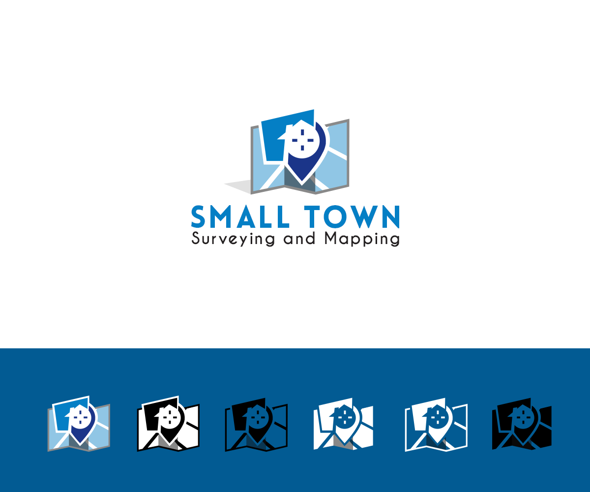 Logo Design by DCMadrid for Small Town Surveying and Mapping | Design #12610476